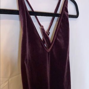 Purple Velvet Bodysuit